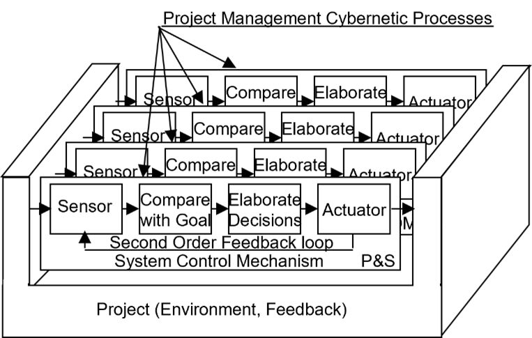 Fig. 1.2 Cybernetic model of project management